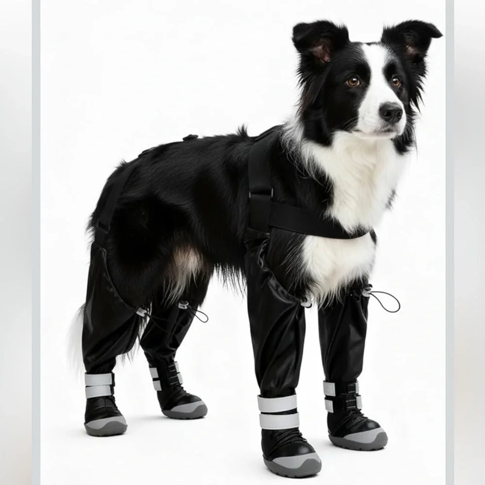 Upgraded Dog Suspender Boots, Waterproof Dog Rain Boot, Anti-Slip S / 657-lb2